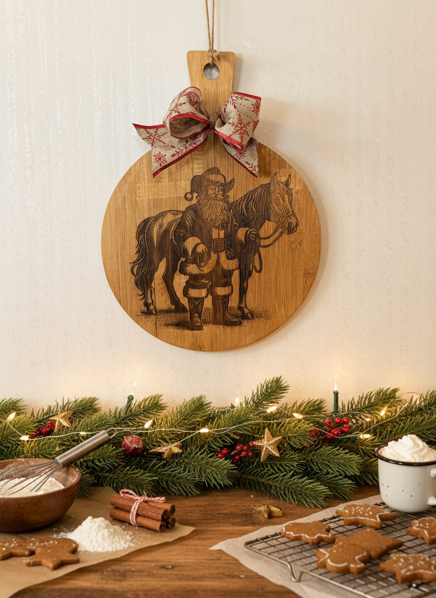 Christmas cutting board round