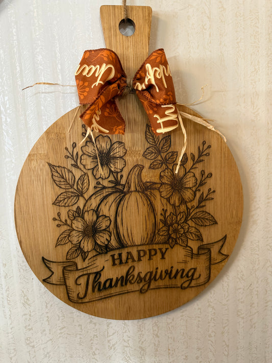 Thanksgiving Round Cutting Board