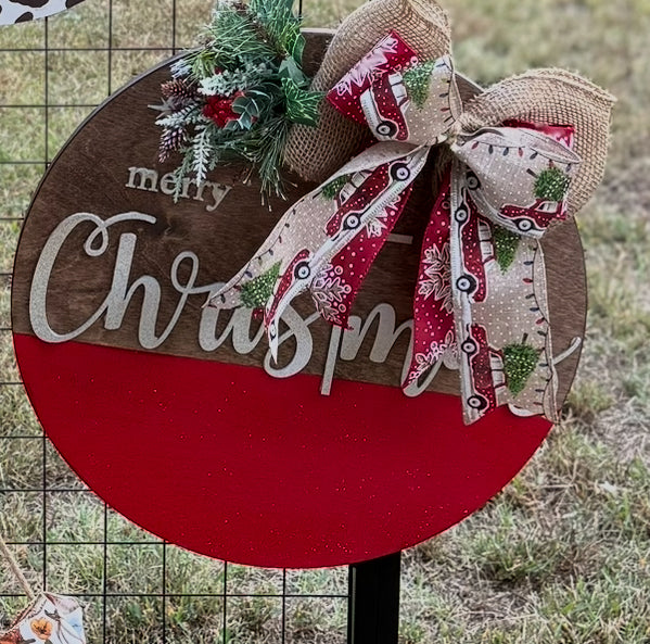 Christmas door hanger