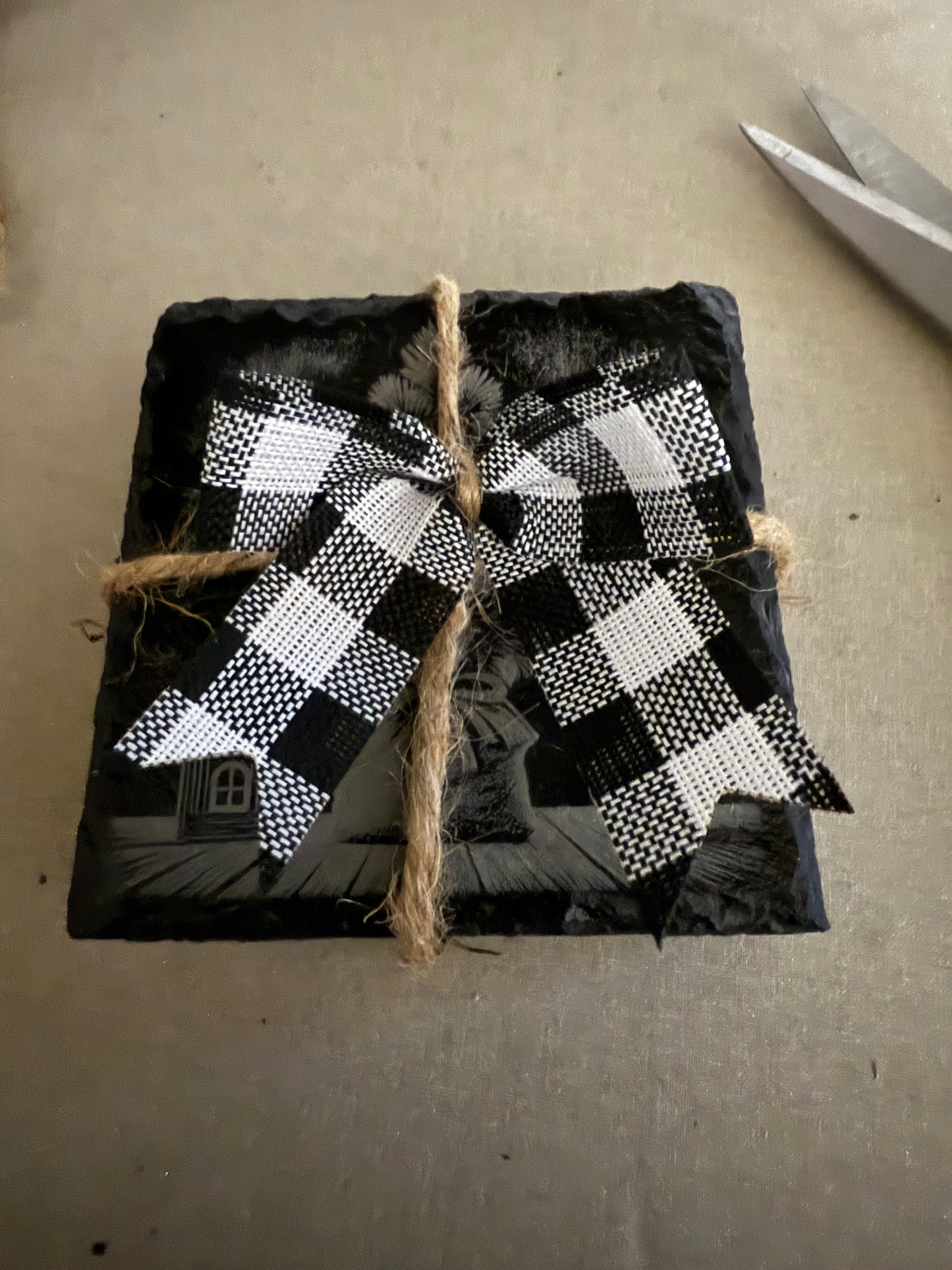 Christmas Slate Coaster Set